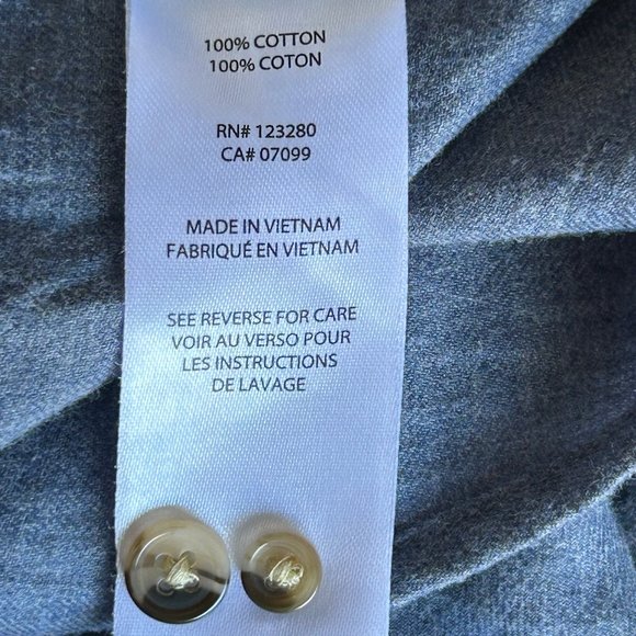 TRAVIS MATHEW Blue Flannel Button Down Long Sleeve Shirt Men's Size XXL - Picture 6 of 7